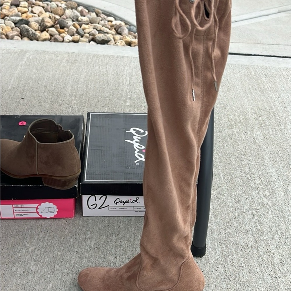 Qupid Tan Over-the-Knee Boots